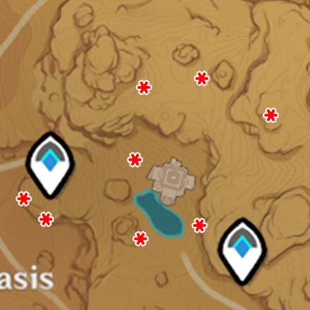 Genshin - Mountain Date Wood Locations - South of Abdju Pit Road