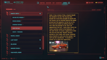 Cyberpunk 2077 - Archer Bandit Text