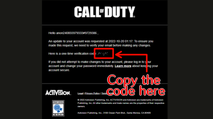 Modern Warfare 2 - Get OTP Code