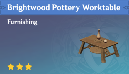 Genshin Impact - How to Get Brightwood Pottery Worktable Furnishing