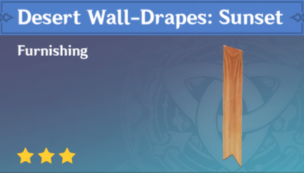 Genshin Impact - How to Get Desert Wall-Drapes: Sunset Furnishing