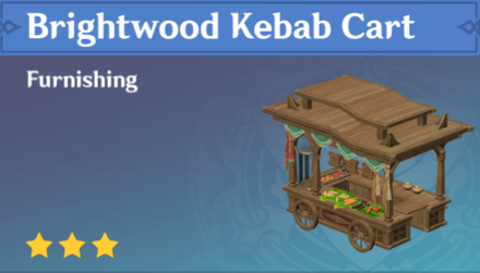 Genshin Impact - How to Get Brightwood Kebab Cart Furnishing
