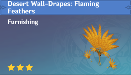 Genshin Impact - How to Get Desert Wall-Drapes: Flaming Feathers Furnishing
