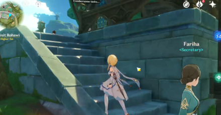 Genshin Impact - The Trail of the God of Wisdom Walkthrough - Visit Rohawi