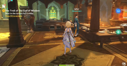 Genshin Impact - The Trail of the God of Wisdom Walkthrough - Rest in Tavern for a While