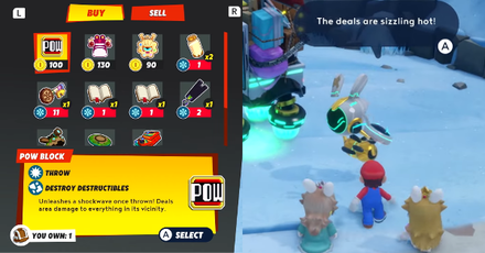 Mario + Rabbids Sparks of Hope - Purchase Items from Salesbot 9.99 + TX