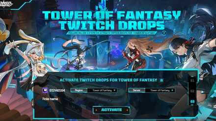 Twitch Drops - Tower of Fantasy Log In