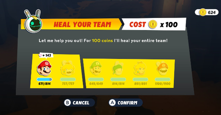 Mario + Rabbids Sparks of Hope How to Heal Your Party Members