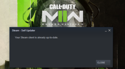 Modern Warfare 2 - Make Sure Steam is Updated