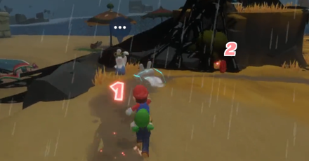 Mario + Rabbids Sparks of Hope - First 2 Red Coins by Rabbid NPC