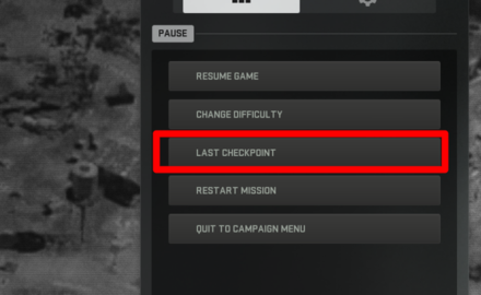 Modern Warfare 2 - Load from Last Checkpoint