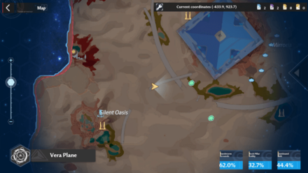 Tower of Fantasy - Mirroria Loop Scenic Point Map View