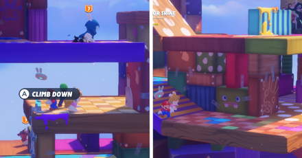 Mario + Rabbids Sparks of Hope - Climb Donw and Go Around the Wall to a Hallway.png