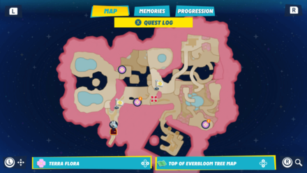 Mario + Rabbids Sparks of Hope - Top of Everbloom Tree Map