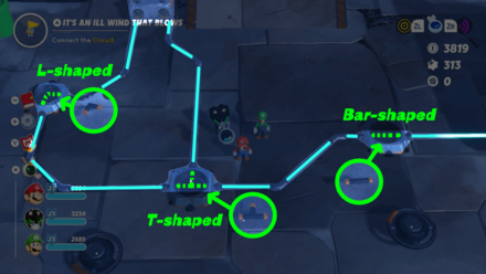 Mario + Rabbids Sparks of Hope - Circuit Puzzle Placement