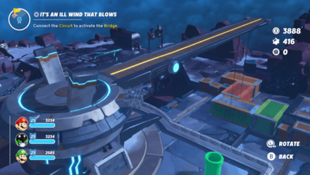 Mario + Rabbids Sparks of Hope - Crane to Shipping Containers