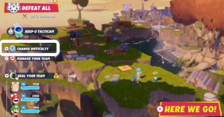 Mario Rabbids sparks of Hope - Change Difficulty