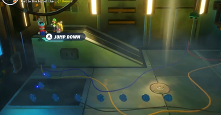 Mario + Rabbids Sparks of Hope - Jump Down to another track of Blue Coins.png
