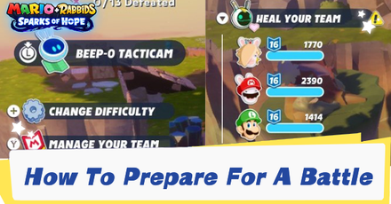 Mario + Rabbids Sparks of Hope - How to Prepare for A Battle Banner
