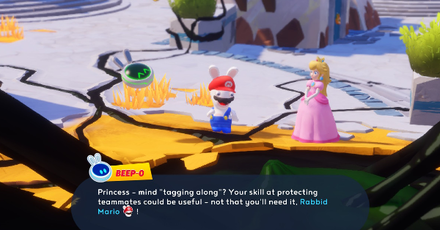 Mario + Rabbids Sparks of Hope - Rabbid Mario and Princess Peach.png