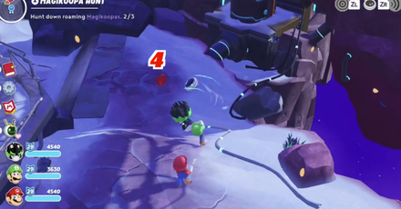 Mario + Rabbids Sparks of Hope - Turn left and go down the slope to get the fourth Red Coin.png