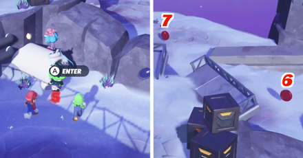 Mario + Rabbids Sparks of Hope - Enter the pipe and you should be near the sixth and seventh Red Coin.png