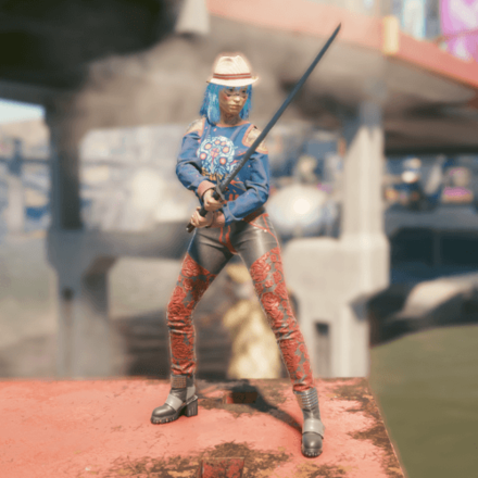 Cyberpunk 2077 - With a Katana