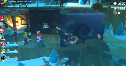 Mario + Rabbids Sparks of Hope - Go back down the ladder to reactivate the first block.png