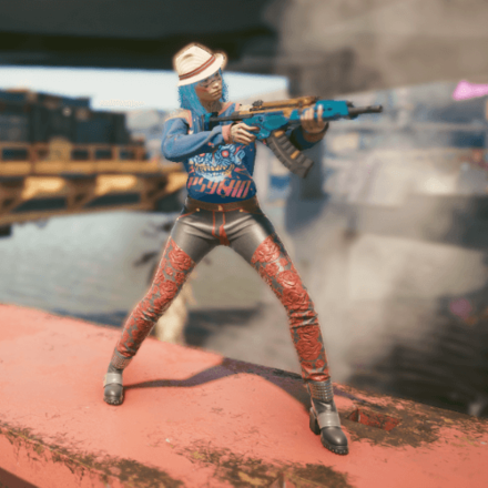 Cyberpunk 2077 - Action With an Assault Rifle