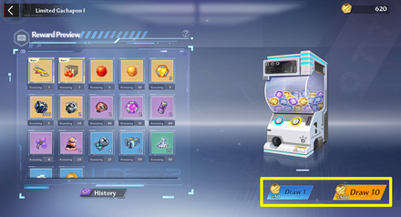 Draw in Limited Gachapon