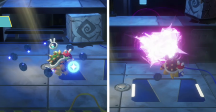 Mario + Rabbids Sparks of Hope - The first set of Blue Coins will appear around the button.png