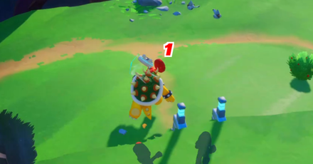 Mario + Rabbids Sparks of Hope - Drop down from the ladder to get the first Red Coin.png