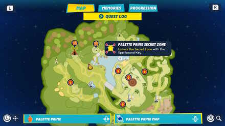 Mario + Rabbids Sparks of Hope - Palette Prime Secret Zone Location Step 1