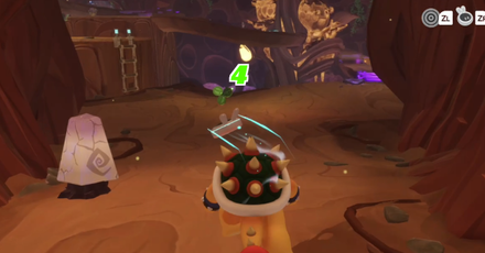Mario + Rabbids Sparks of Hope - Head straight up to get the fourth cluster of Green Coins.png