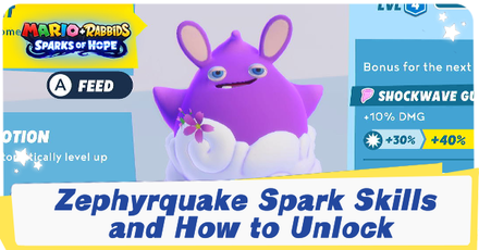 Mario + Rabbids Sparks of Hope -  Zephyrquake Spark Skills and How to Unlock