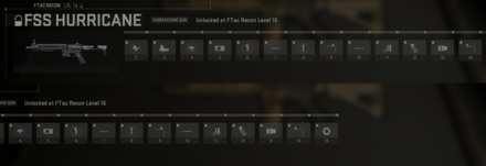 FSS Hurricane Unlock Progression Tree
