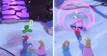 Mario + Rabbids Sparks of Hope - Slide down and go straight ahead for the first cluster of Green Coins