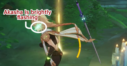 Genshin - Akasha device brightly flashing