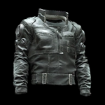 Synthetic Biker Jacket With Buckles