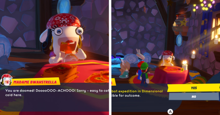 Mario + Rabbids Sparks of Hope -Talk to Madame Bwahstrella and accept her challenge