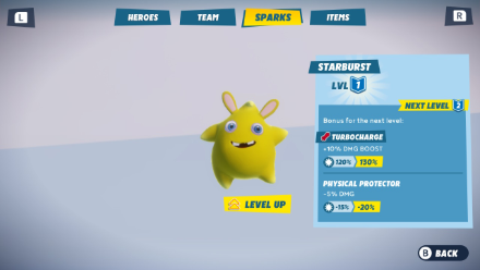 Mario + Rabbids Sparks of Hope Spark Menu Glitch