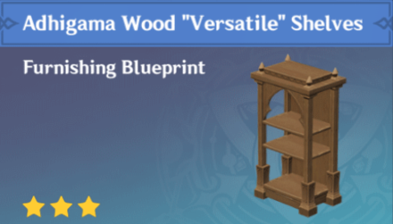 Genshin Impact - How to Get Adhigama Wood "Versatile" Shelves Furnishing