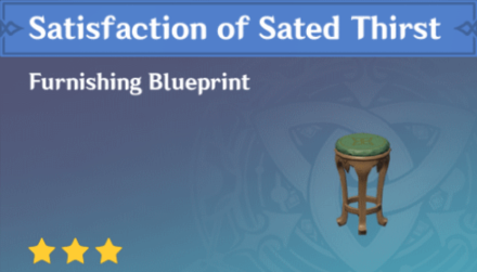 Genshin Impact - How to Get Satisfaction of Sated Thirst Furnishing