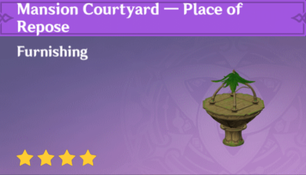 Genshin Impact - How to Get Mansion Courtyard - Place of Repose Furnishing
