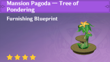 Genshin Impact - How to Get Mansion Pagoda - Tree of Pondering Furnishing