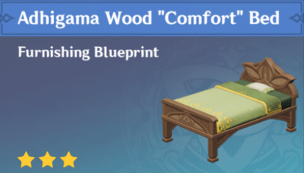 Genshin Impact - How to Get Adhigama Wood "Comfort" Bed Furnishing