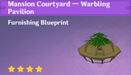 Genshin Impact - How to Get Mansion Courtyard - Warbling Pavilion Furnishing
