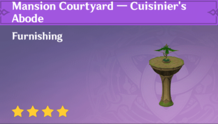 Genshin Impact - How to Get Mansion Courtyard - Cuisinier