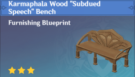 Genshin Impact - How to Get Karmaphala Wood "Subdued Speech" Bench Furnishing