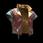 Rosa Escarlata Embossed Armoleather Biker Vest